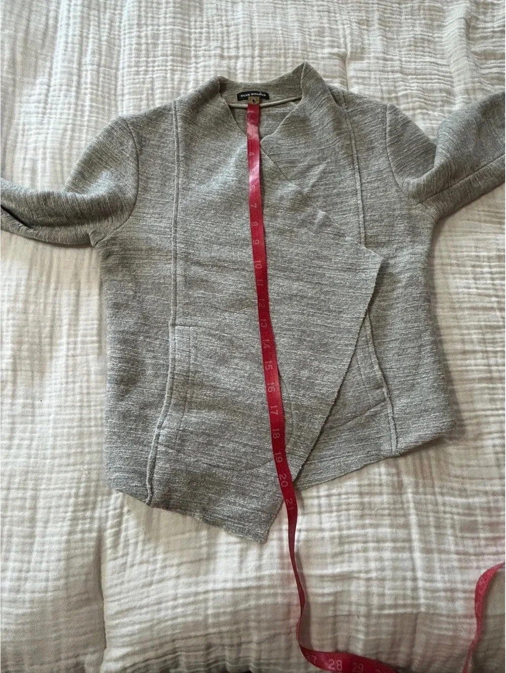 Club Monaco Asymmetrical Gray Blazer Jacket